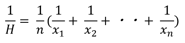 調和平均Hの計算方法
